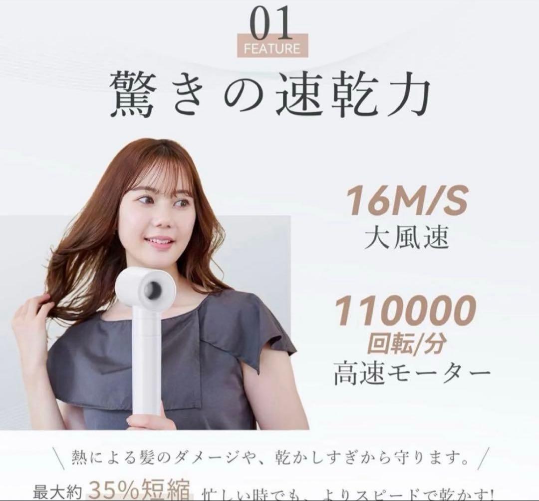 ANLAN マルチヘアドライヤーカールドライヤー2way・3way