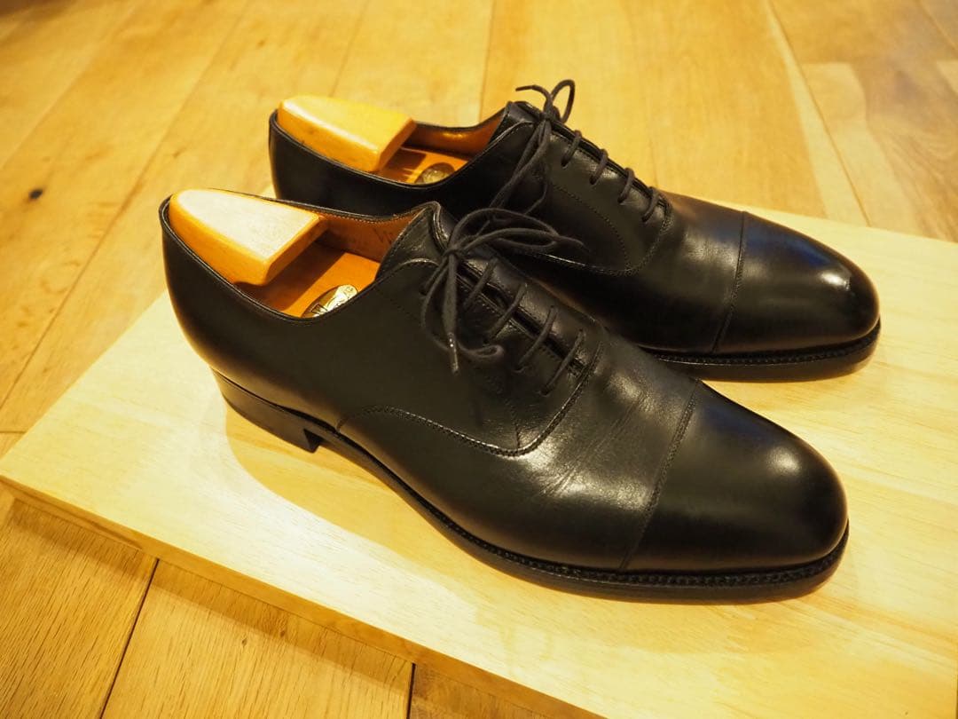 【美品】JM.WESTON 300 ブラック ストレートチップ 8/ 8.5