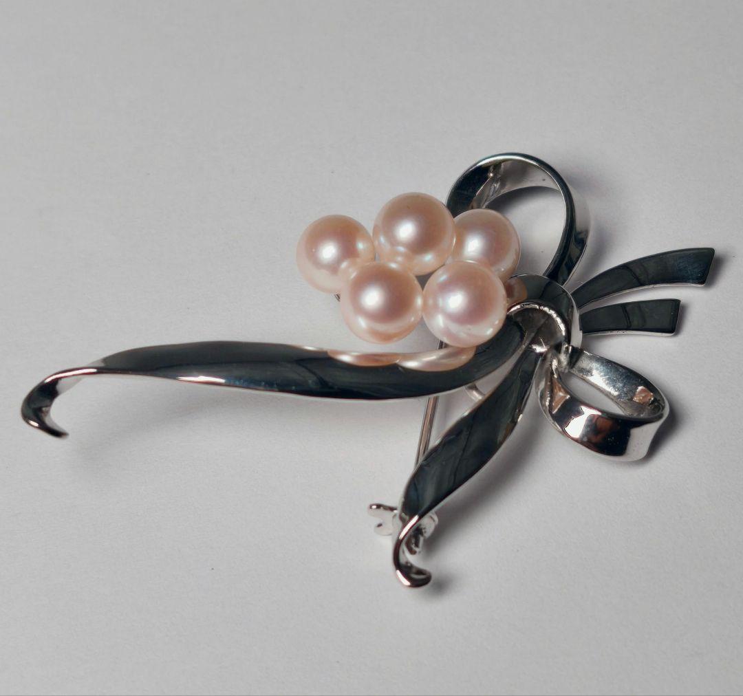 【極美品 最高級】ミキモト ブローチ パール 愛子様ご着用 5珠 ロングセラー