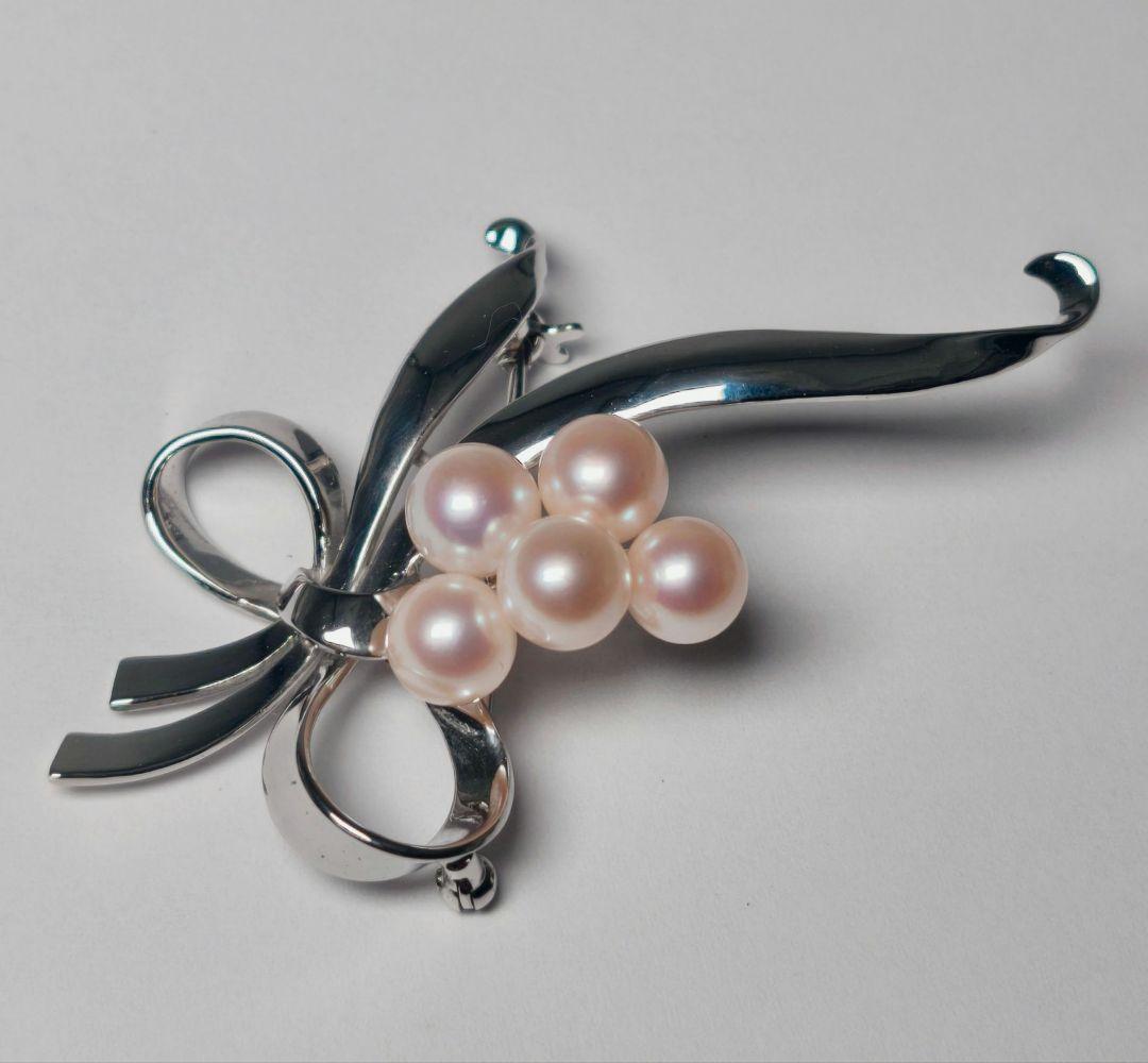 【極美品 最高級】ミキモト ブローチ パール 愛子様ご着用 5珠 ロングセラー