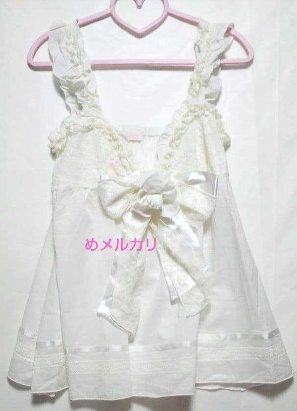 LIZ LISA リズリサ お花、リボン チュニック キャミソール ホワイト