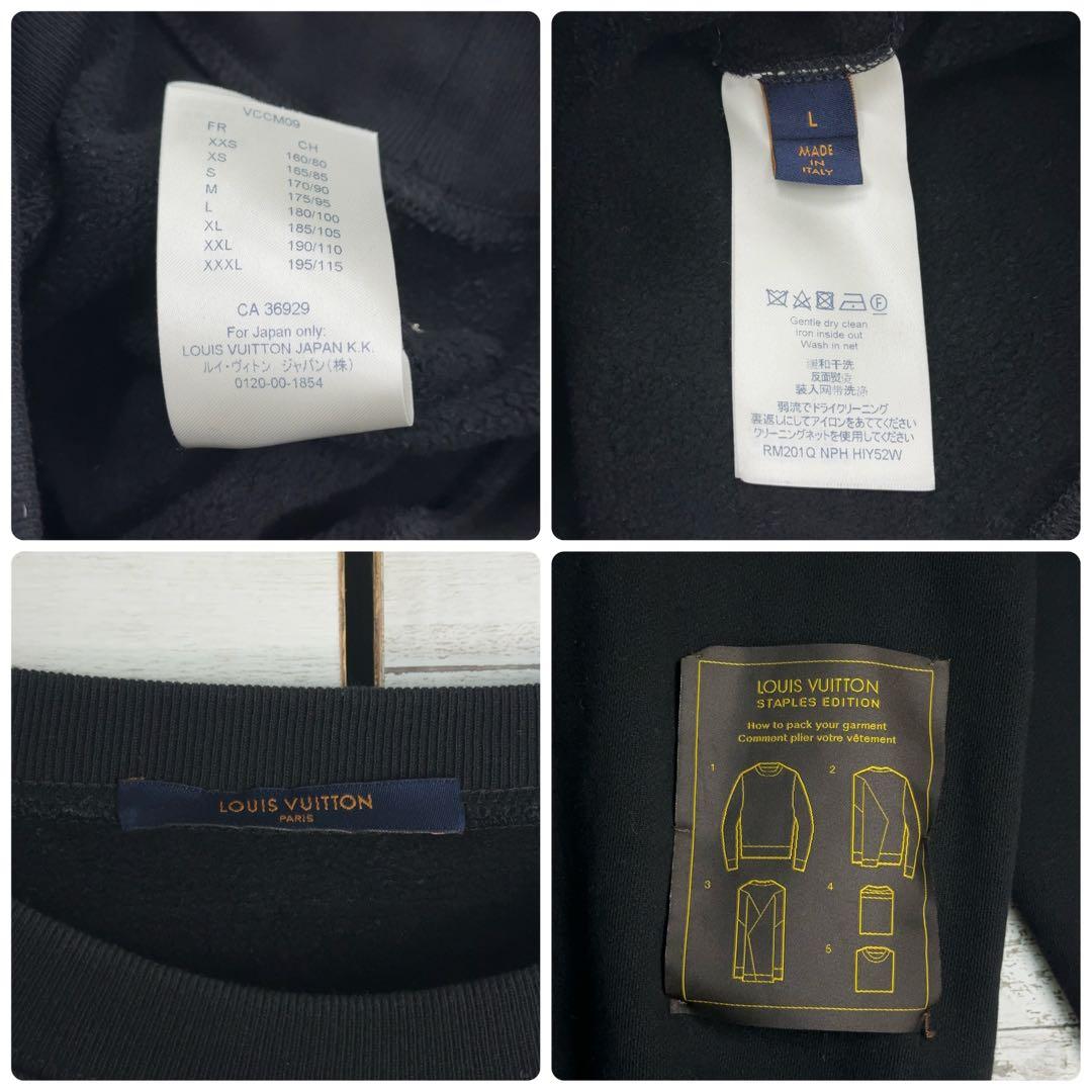 【美品・Lサイズ】ルイヴィトン　近年モデル インサイドアウト スウェット　黒