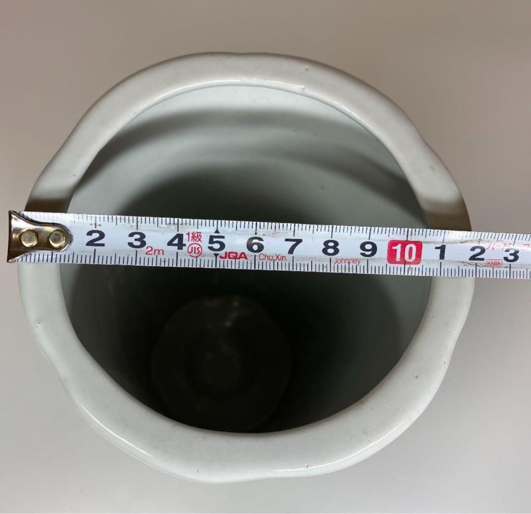 中国　民国時代　居仁堂製粉彩鶏の図　花入　高さ28cm