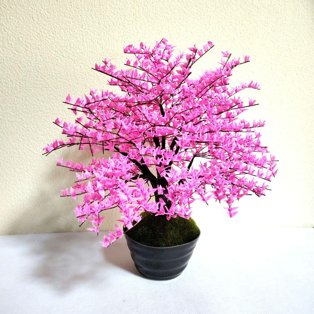 折り鶴盆栽(河津桜盆栽)No.51