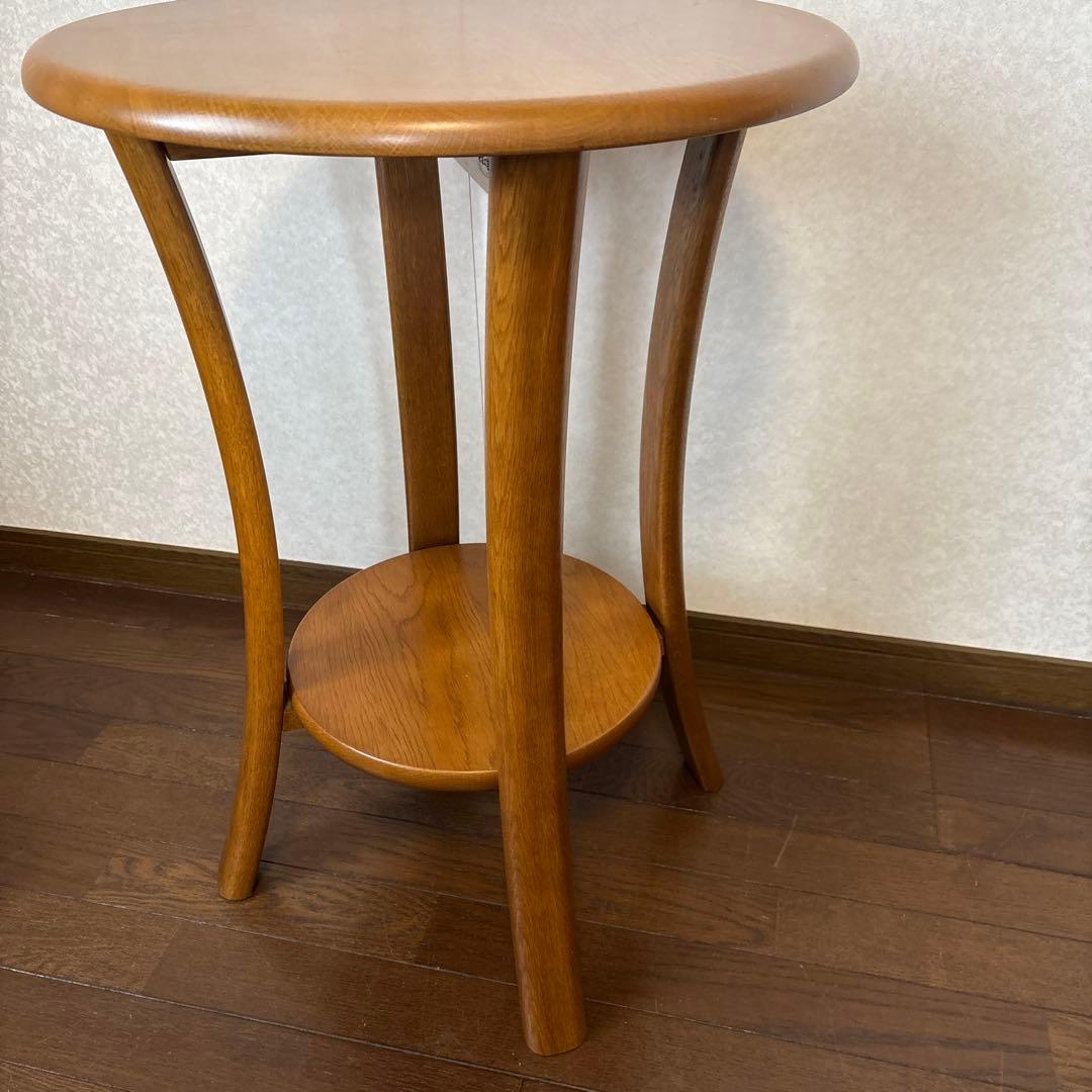 【美品】浜本工芸 サイドテーブル ラウンドテーブル