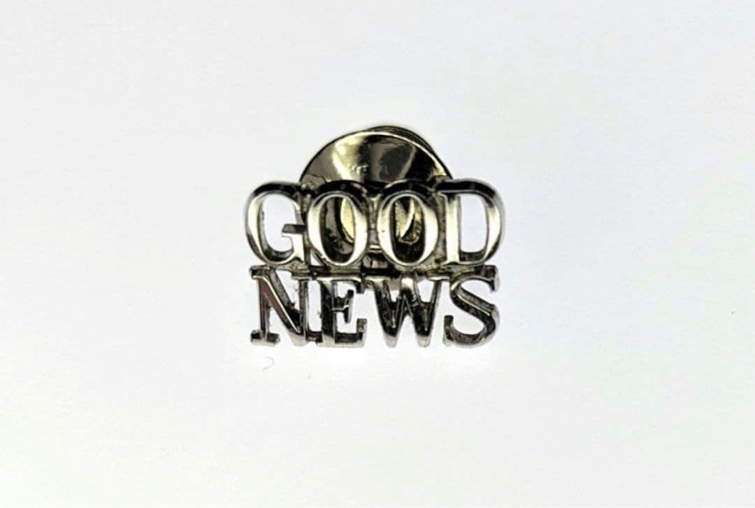 Tiffany Good News ピン ティファニー　ピン留め具付き　70s