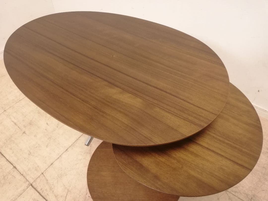 モデルルーム展示品 カリモク家具 ウォールナット 昇降式サイドテーブル