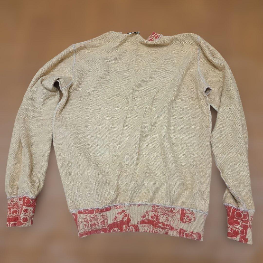 コム デ ギャルソン オム プリュス　スウェットシャツ 赤模様　メンズM