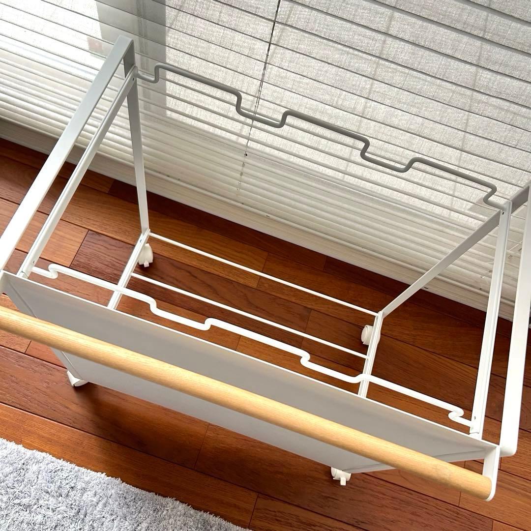 山崎実業　トスカ　３分別ダストワゴン　ホワイト