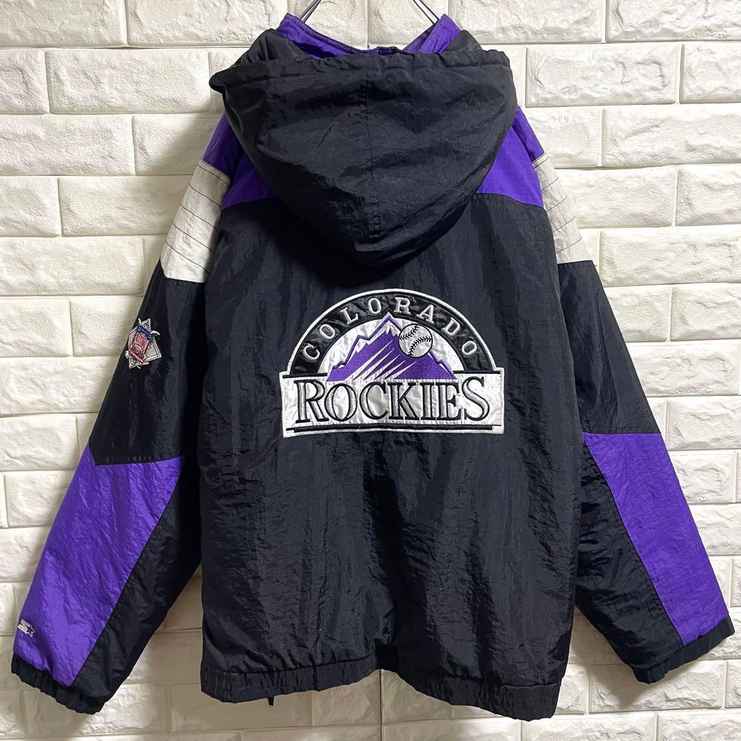 90s スターター　コロラド　ロッキーズ　中綿ナイロンプルオーバー　　Lサイズ