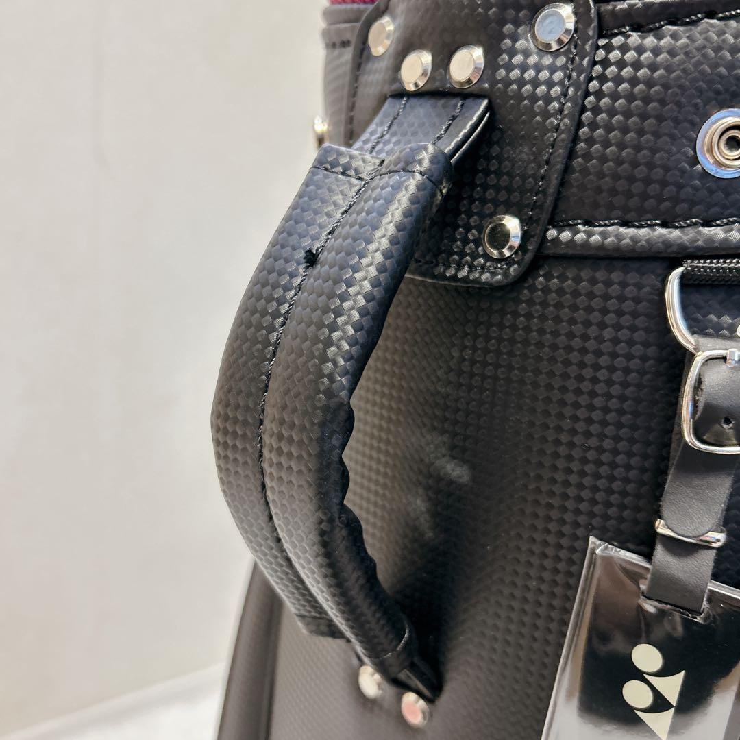 新品未使用タグ付き YONEX ゴルフバッグ キャディバッグ ネームプレート付き