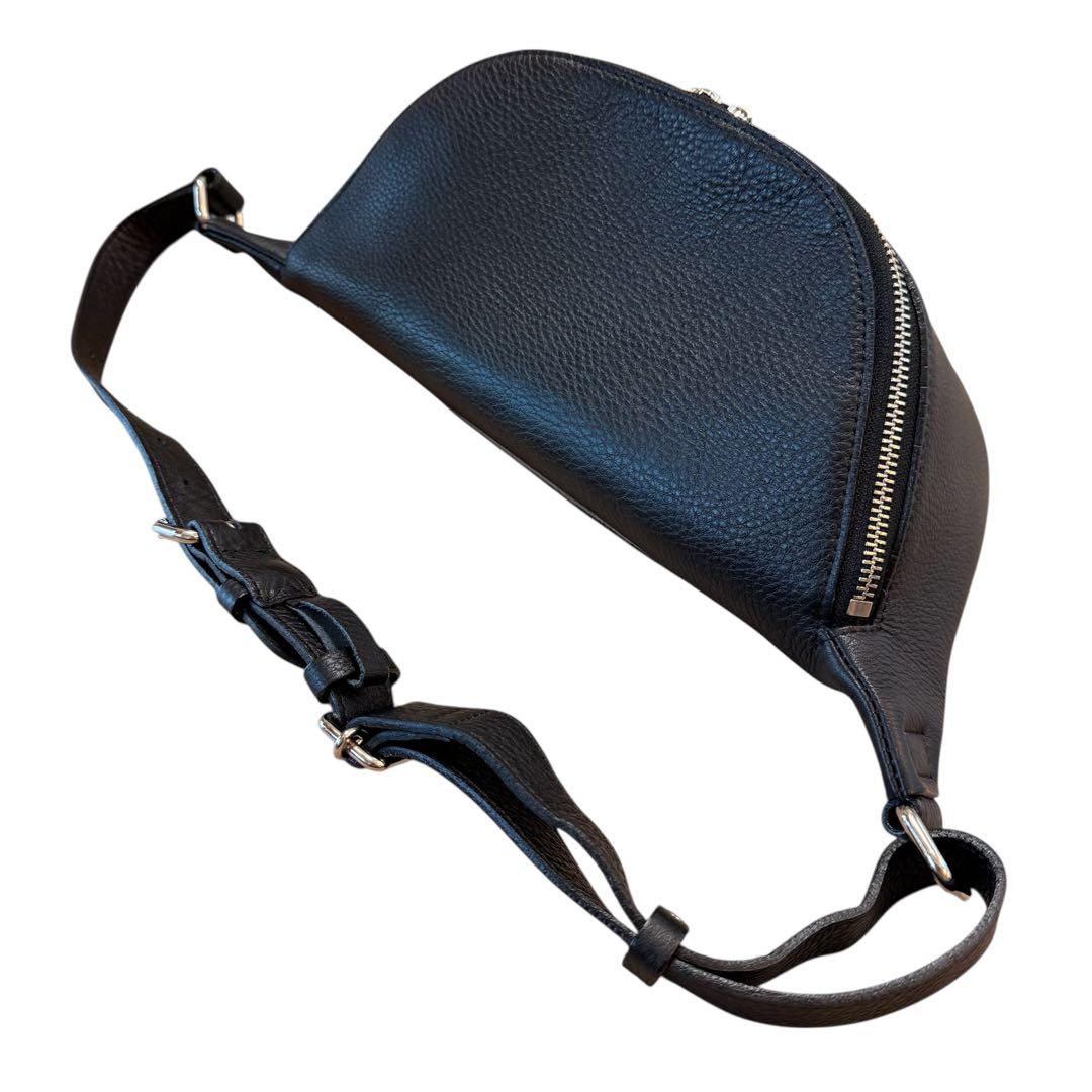 即購入可 ch!iii bag チーバッグ シュリンクレザー ボディバッグ 黒