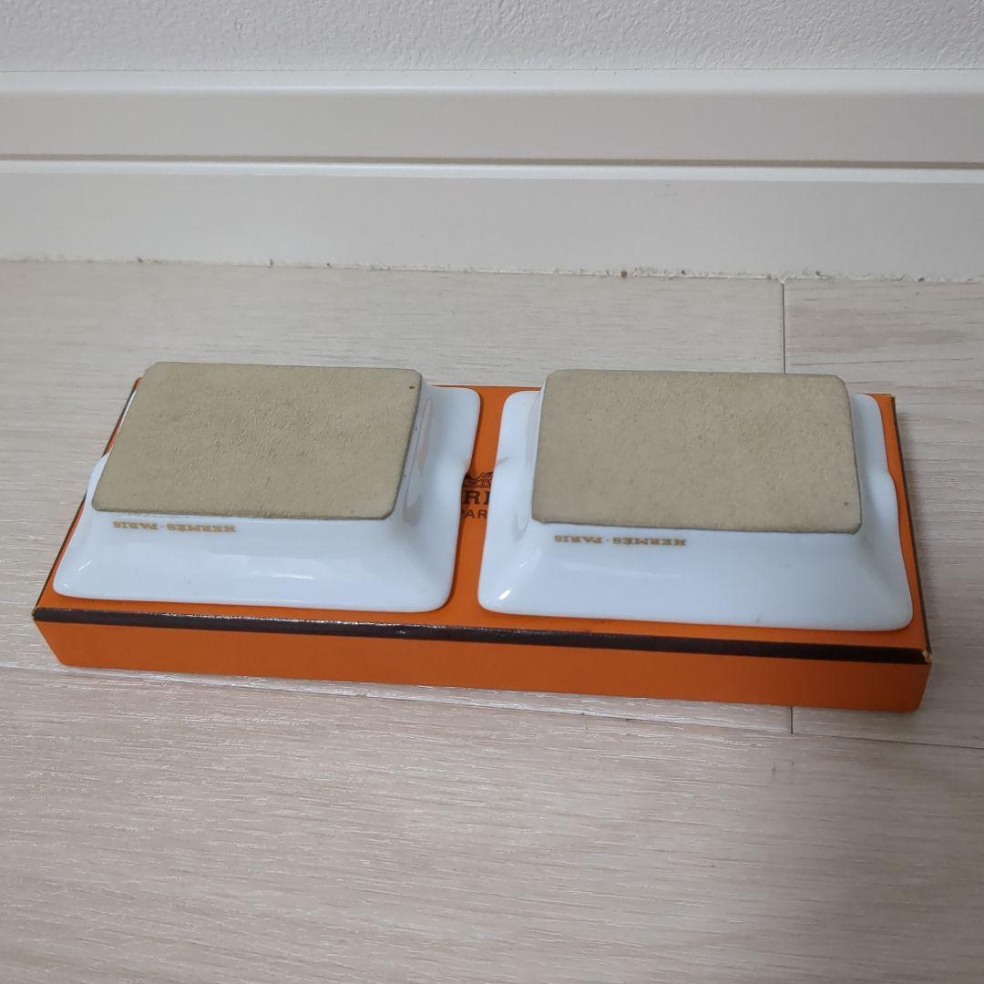 ★希少★【未使用品】HERMES　アッシュトレイ　2枚セット　灰皿　箱付き