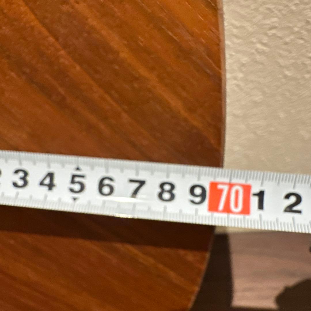 【値下げ】直径70cm　ウォールナット　円形　丸　一枚板　無垢　天板テーブル座卓