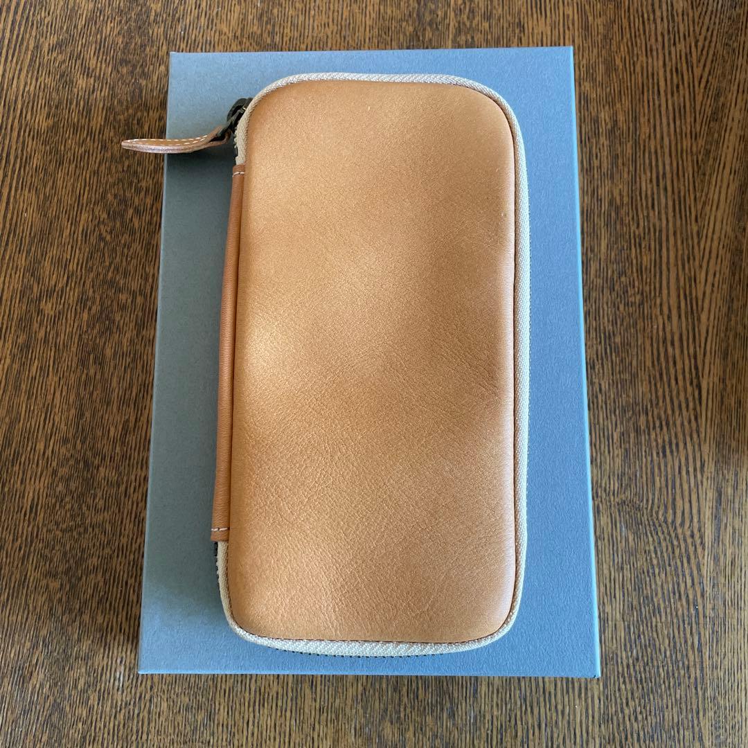 &Liebe ベージュ 筆箱 レザー