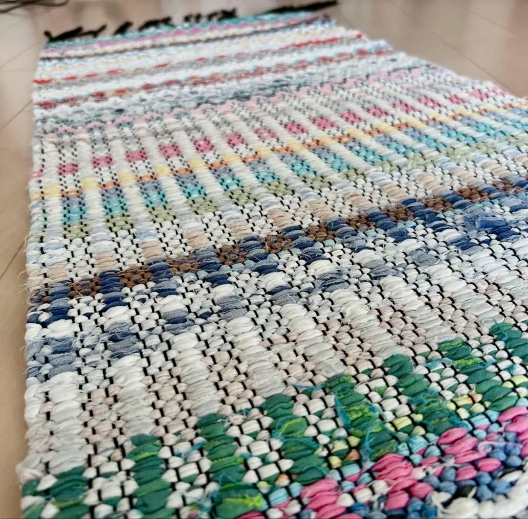 フィンランド　トラースマッタ　裂き織り