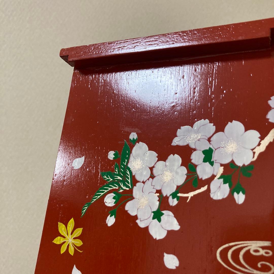 遊山箱（ゆさんばこ）　弁当箱　徳島県　重箱　立田川　桜枝　紅葉　流川