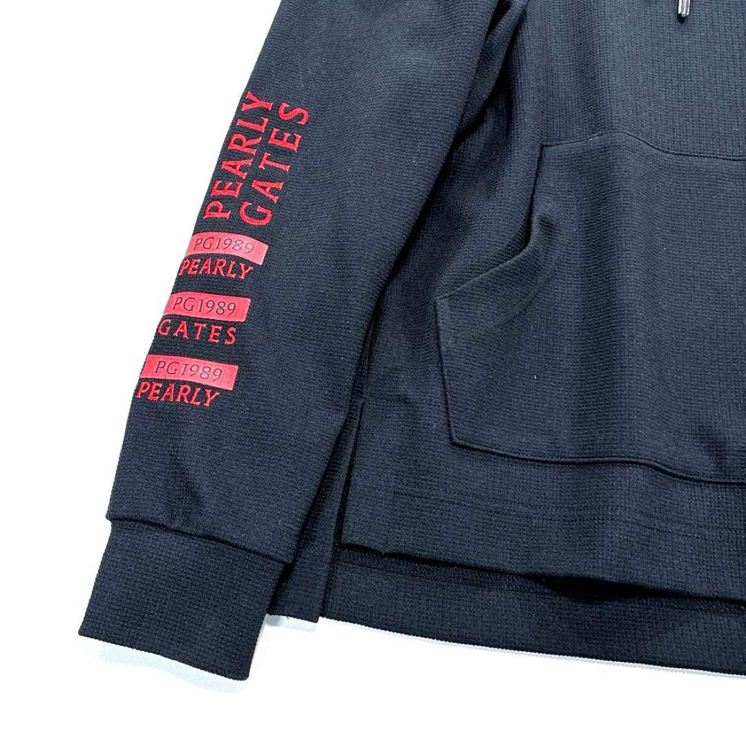 パーリーゲイツ　フード付きプルオーバー　パーカー　フーディー　ブラック　0/S