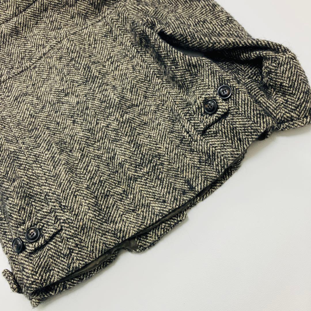 超希少サイズ　美品　マックスマーラ　スタンドカラーコート　ヘリンボーン　XL