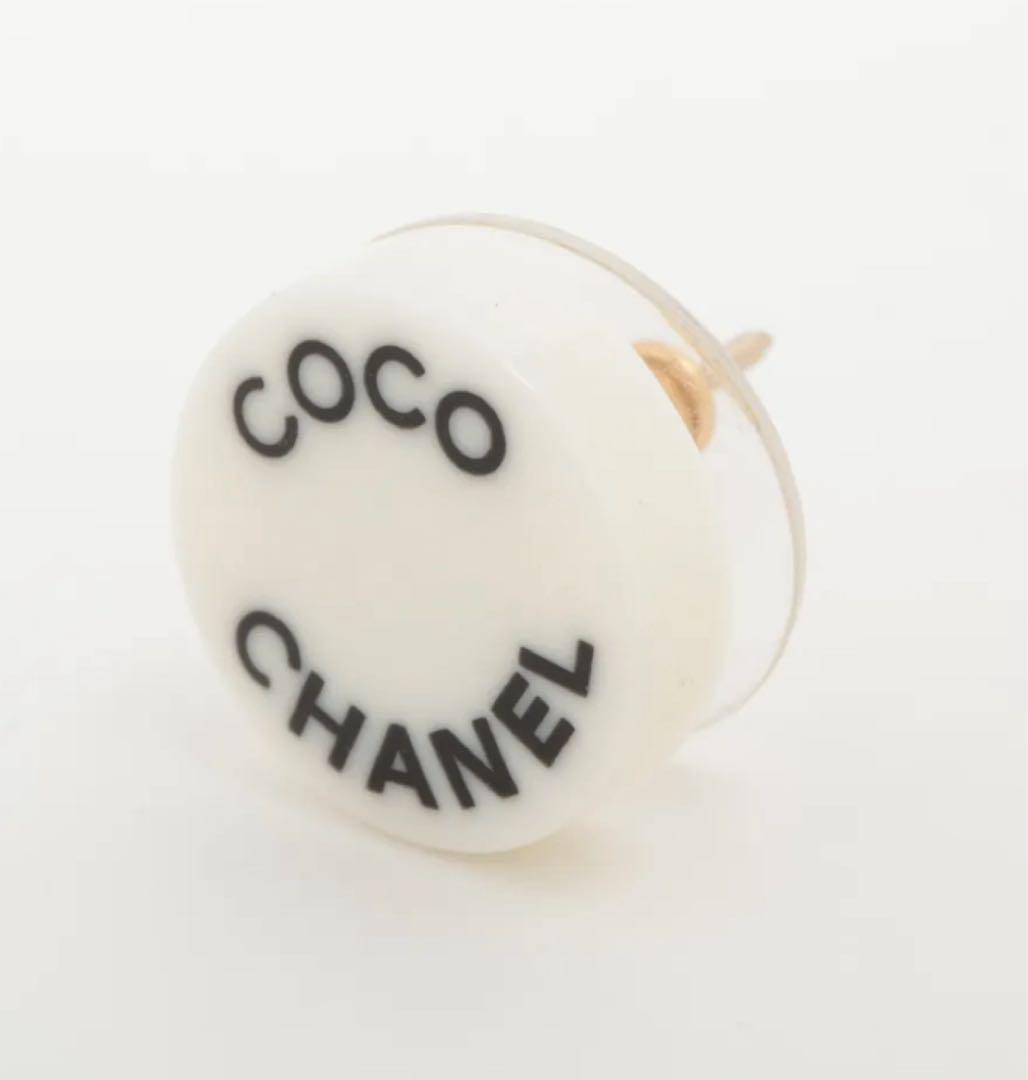 CHANEL レア シャネル ピアス 片耳用 アクセサリー レジン ホワイト