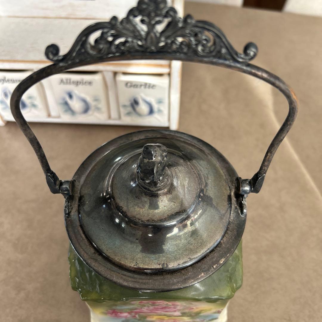 アンティーク　ビスケットバレル