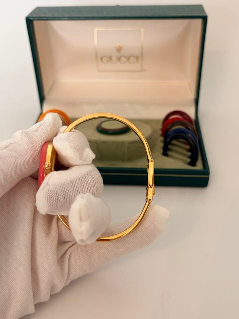 GUCCI チェンジベゼル腕時計 交換用ベゼル付き【動作確認済み】