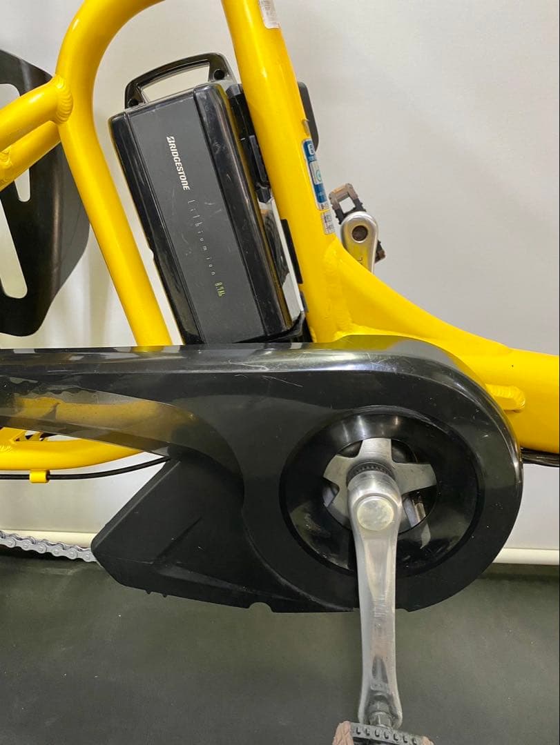 1年保証 ブリヂストン　20インチ　子供乗せ　黄色　3人乗り 電動アシスト自転車