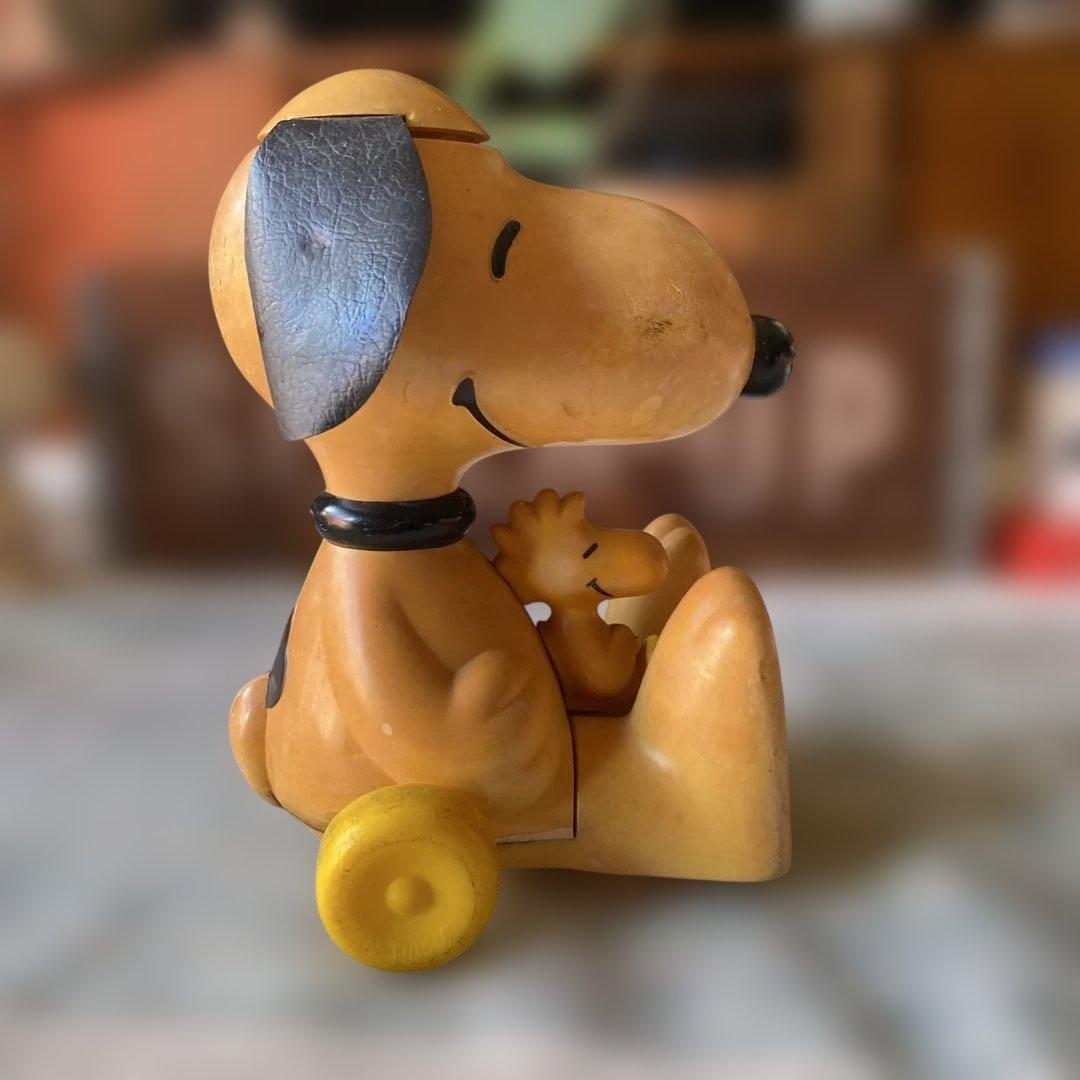 1958〜1966's スヌーピー 耳が回転するプラスチックおもちゃ