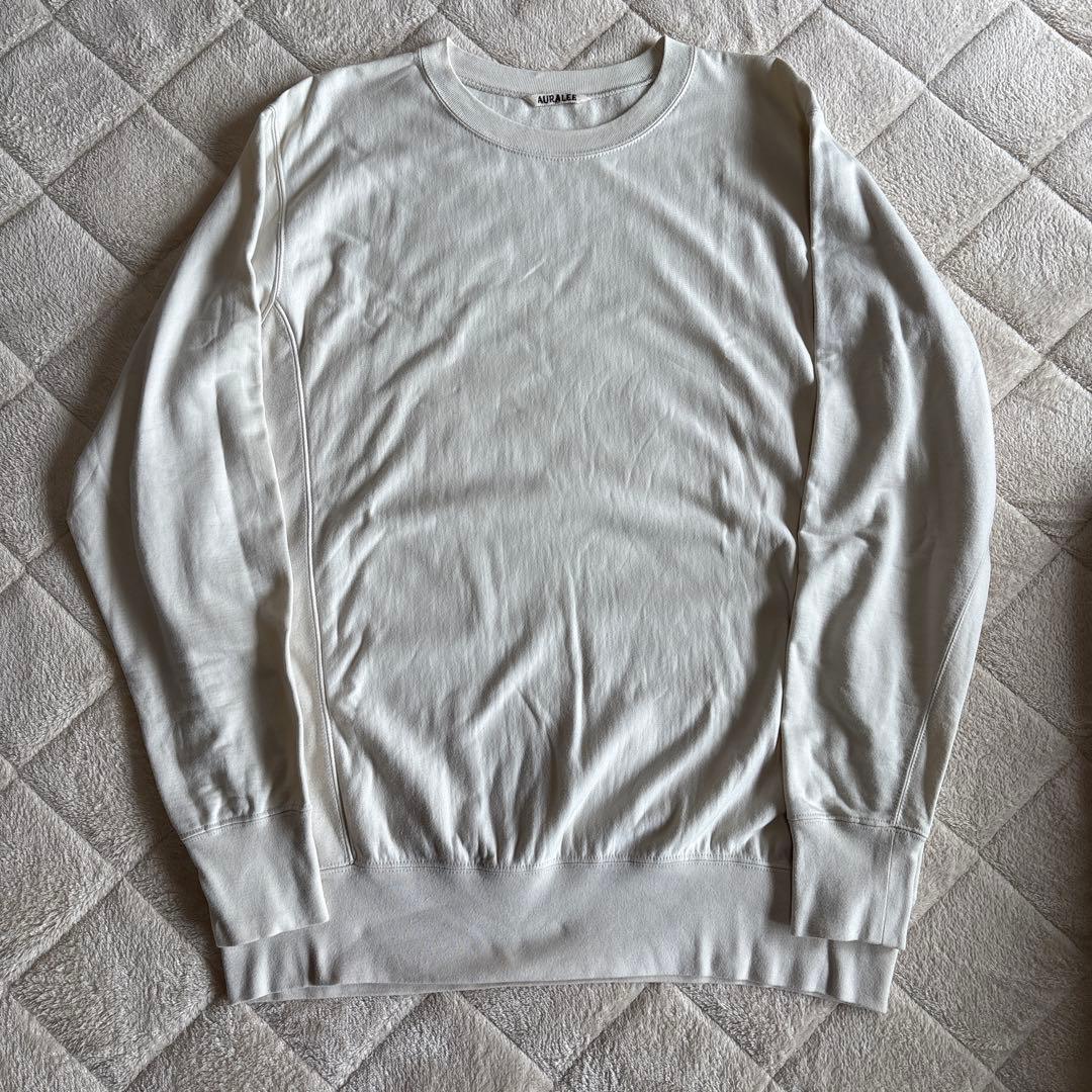 AURALEE ハイゲージスウェット オフホワイト 日本製 コットン オーラリー