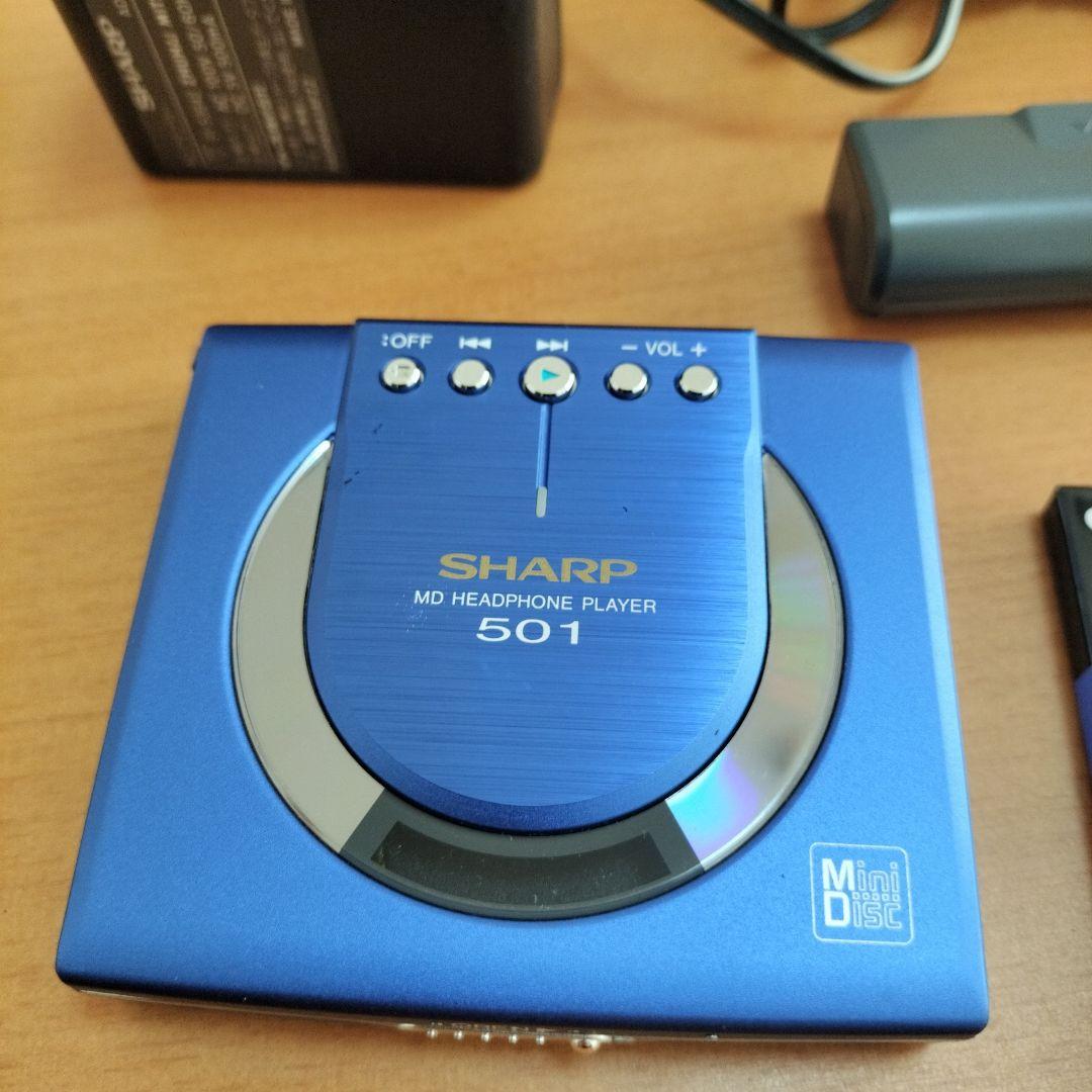 SHARP MD-ST501-A ポータブルMDプレーヤー ブルー　ジャンク品