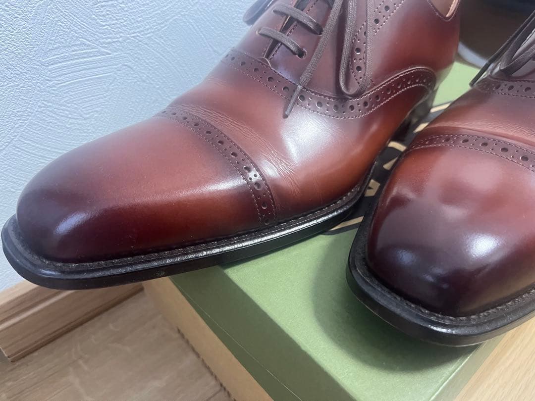 【美品】REGALリーガル ストレートチップ ブラウン茶 25cm