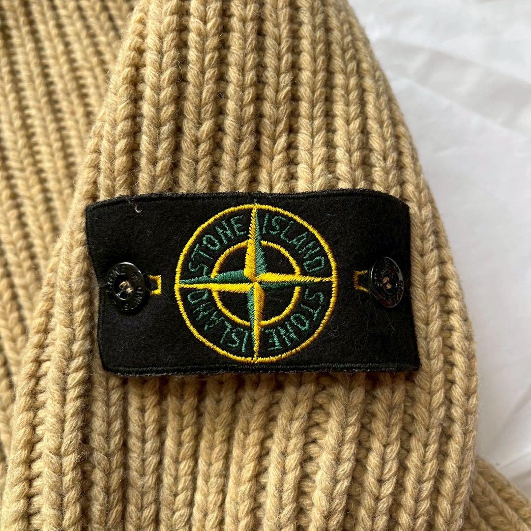 07AW STONE  ボタン ニット Lサイズ ベージュ 美品