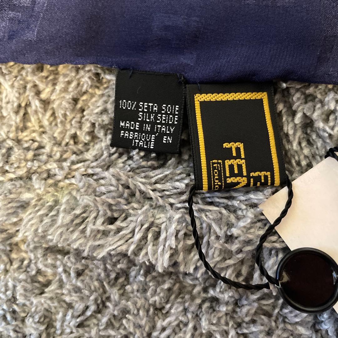 Fendi ストライプ シルク　スカーフ