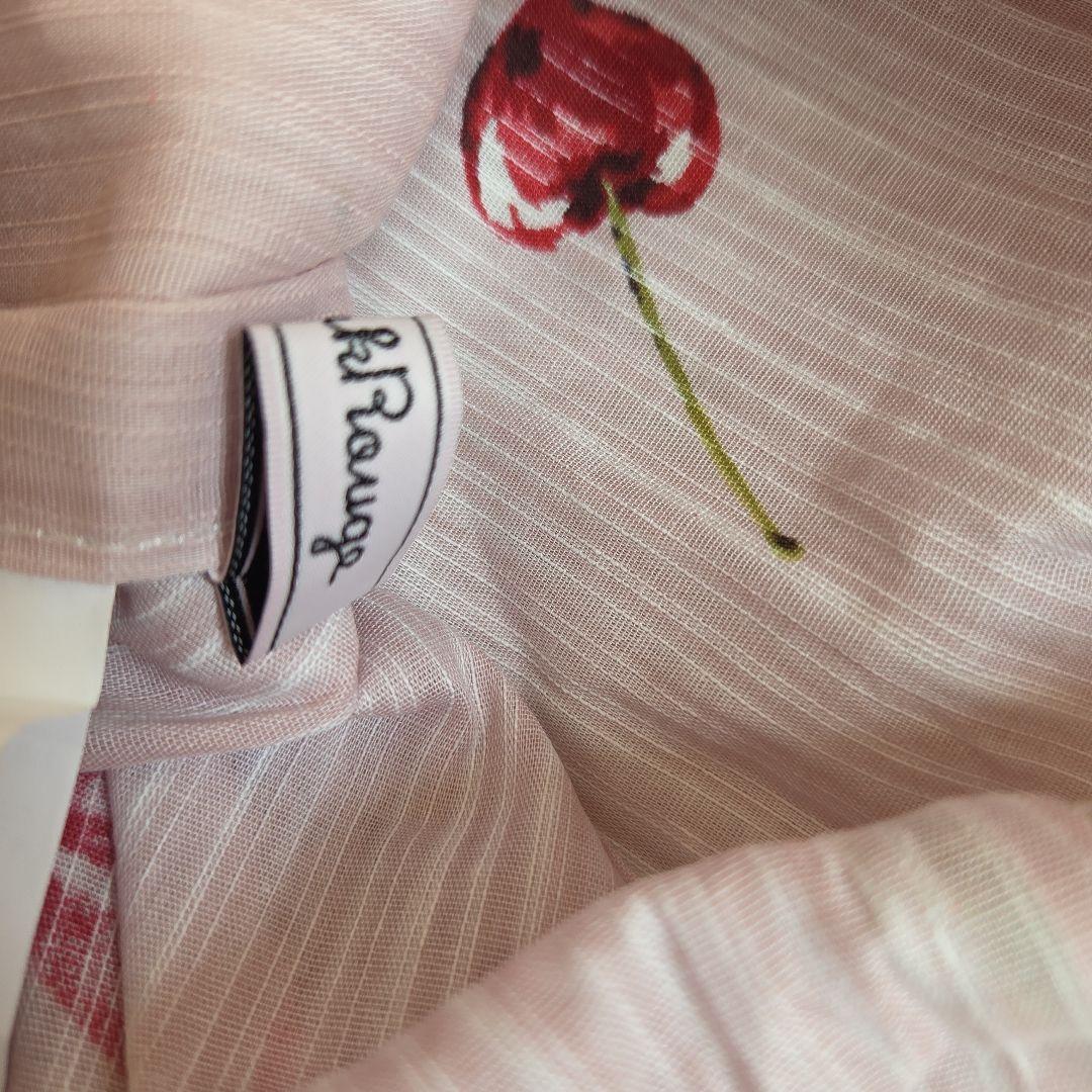 Ank Rouge チェリーリボン柄 浴衣　ピンク