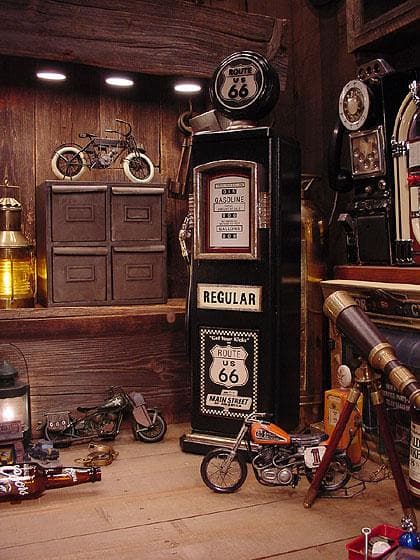 アウトレット セール品 ルート66のガスポンプCDラック キャビネット ラック