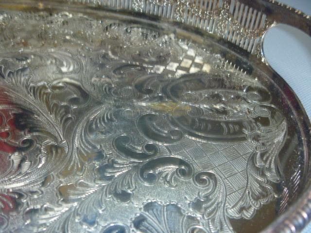 イギリス 英国 　アルファ　シルバートレイ ヴィンテージ 　 ギャラリートレイ