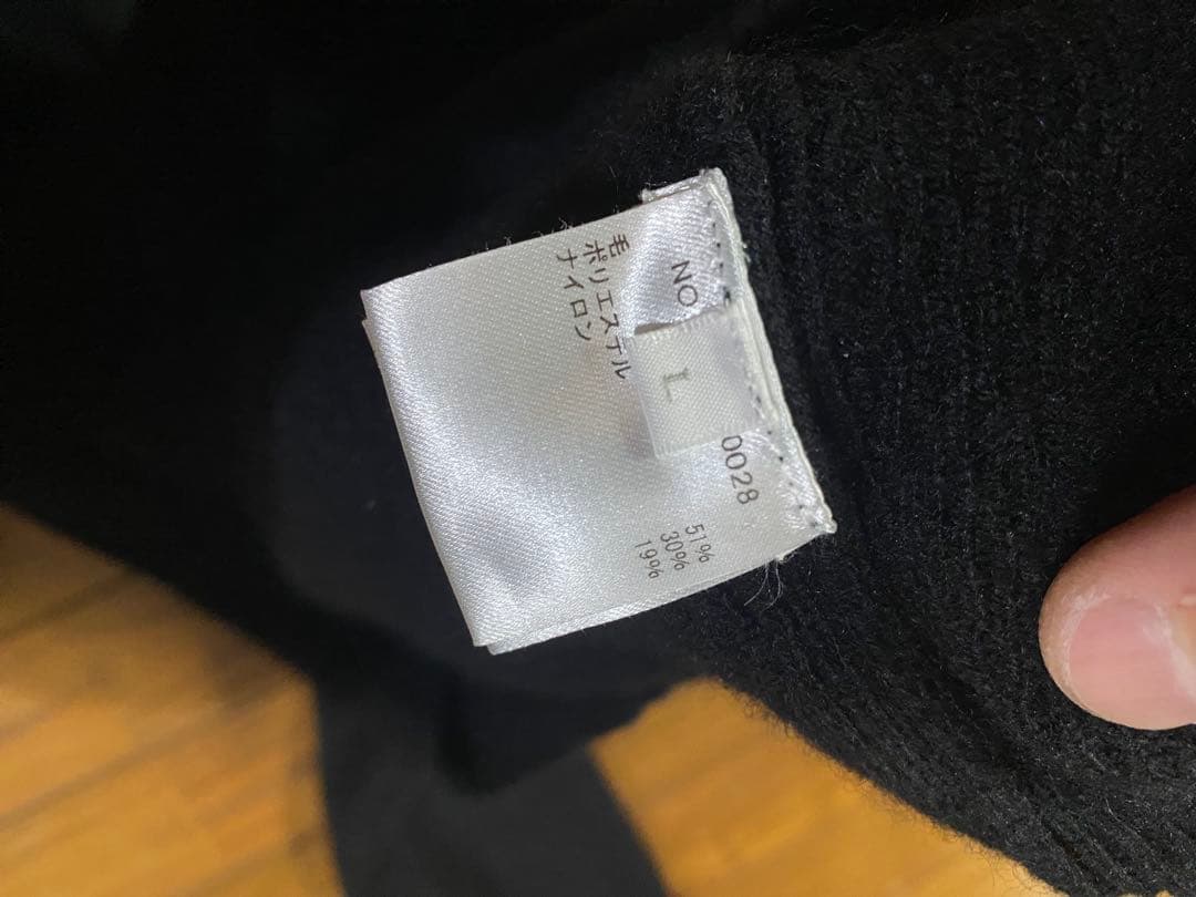 試着のみ　クリーニング済みRHC ニットセーター　ブラック　 L 近年モデル