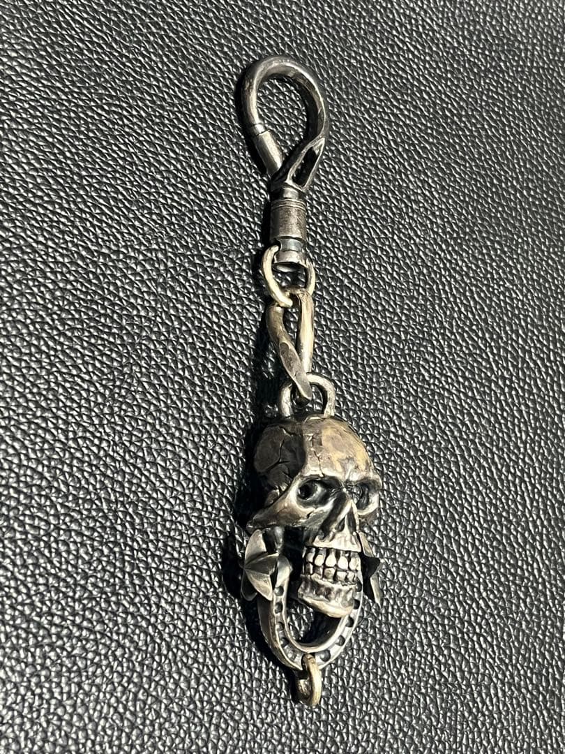 【完全オリジナル】スカルキーチェーン　ハンドメイド　シルバー925