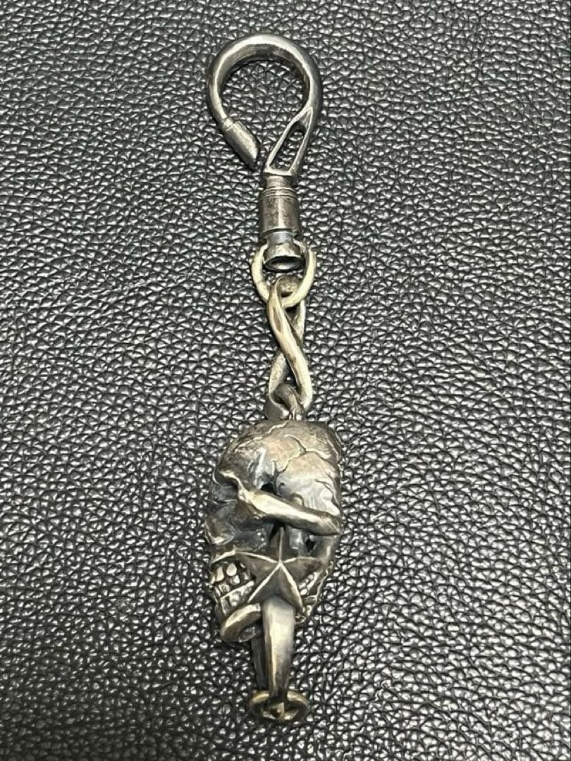 【完全オリジナル】スカルキーチェーン　ハンドメイド　シルバー925