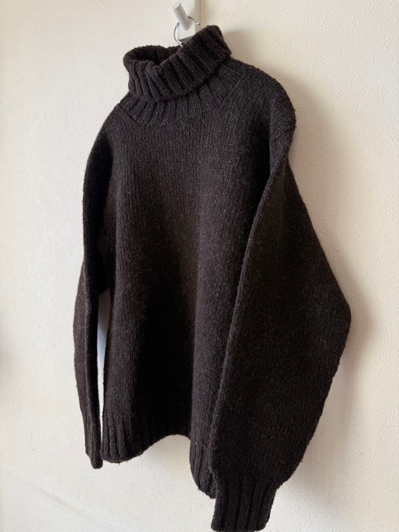 アナトミカ　3ply タートルネック　ハンドニットセーター　ジャミーソンズ製
