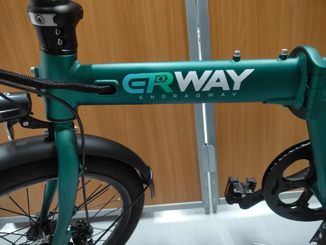 折り畳み電動アシスト自転車ERWAY A01 グリーン