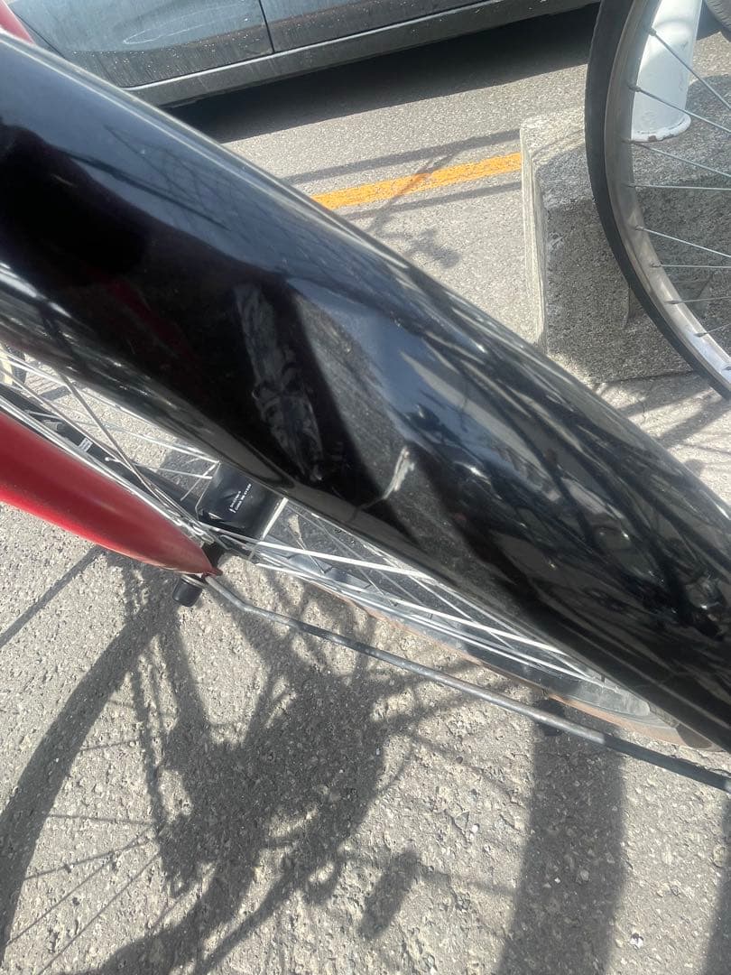 【直接引取限定】赤いシティサイクル 前面バスケット付き