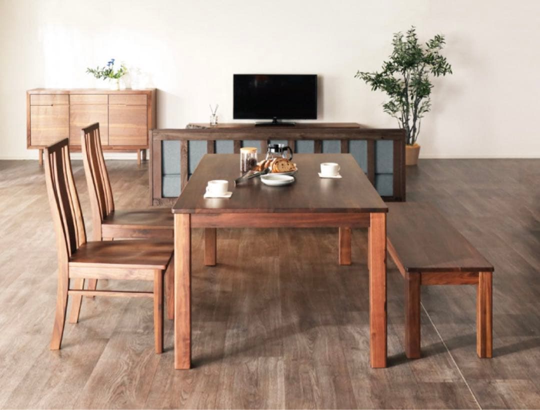 無垢材 ダイニングテーブルセット ベンチ