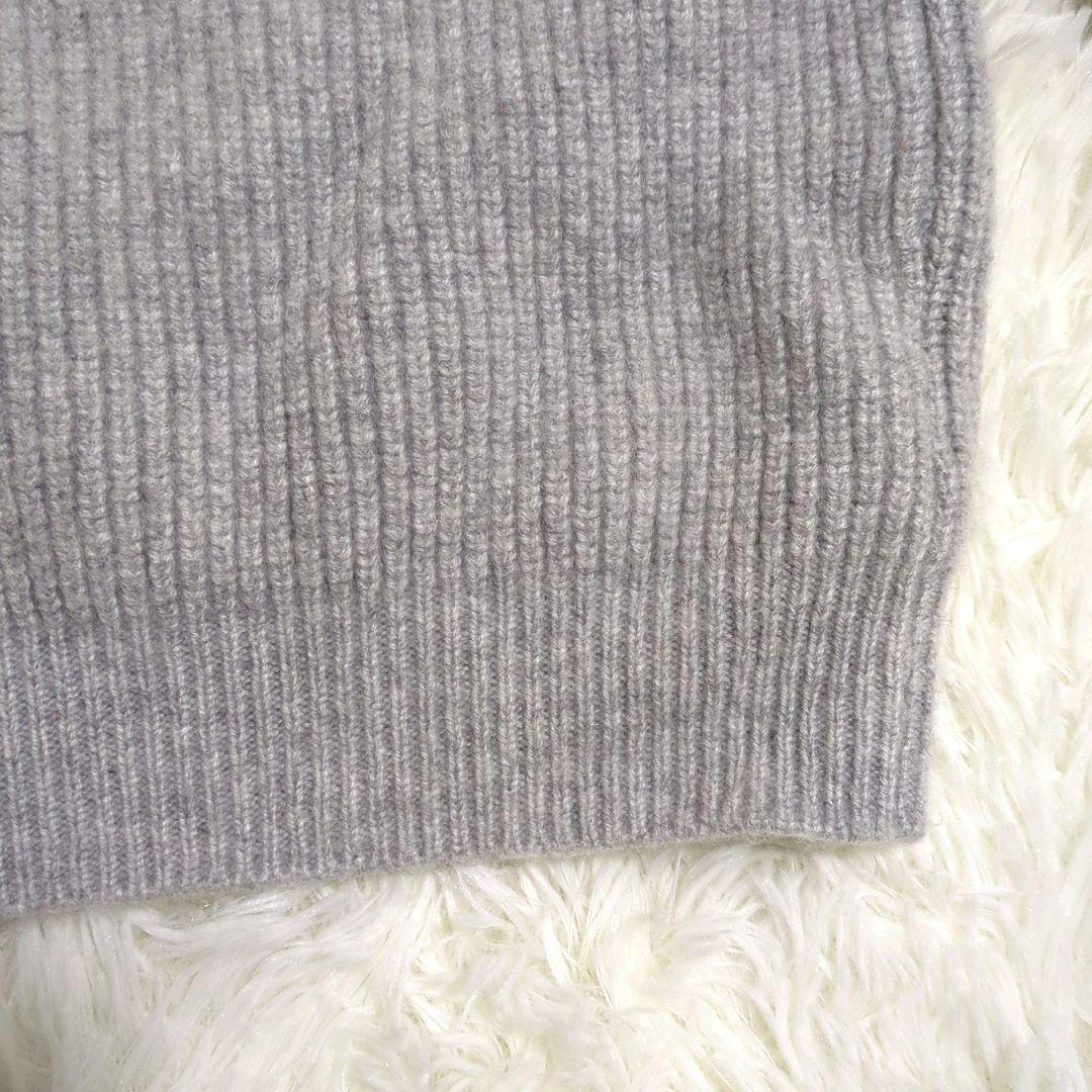 MOONCASTLE ムーンキャッスル カシミヤ100％ 片畔モックネックニット