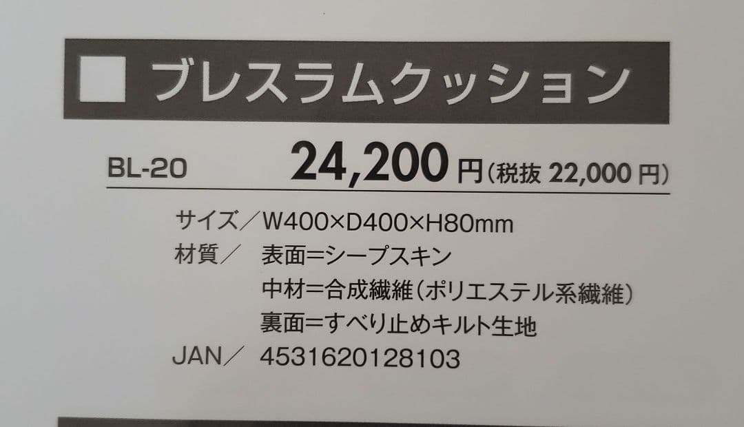 【高品質】ブレスラムクッション　2枚セット
