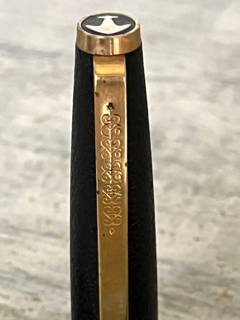 21金　ゴールドペン先セーラー万年筆黒　レトロ