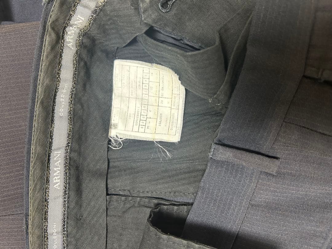 イタリアアルマーニ セットアップ スーツ シャドーストライプ ビッグシルエット