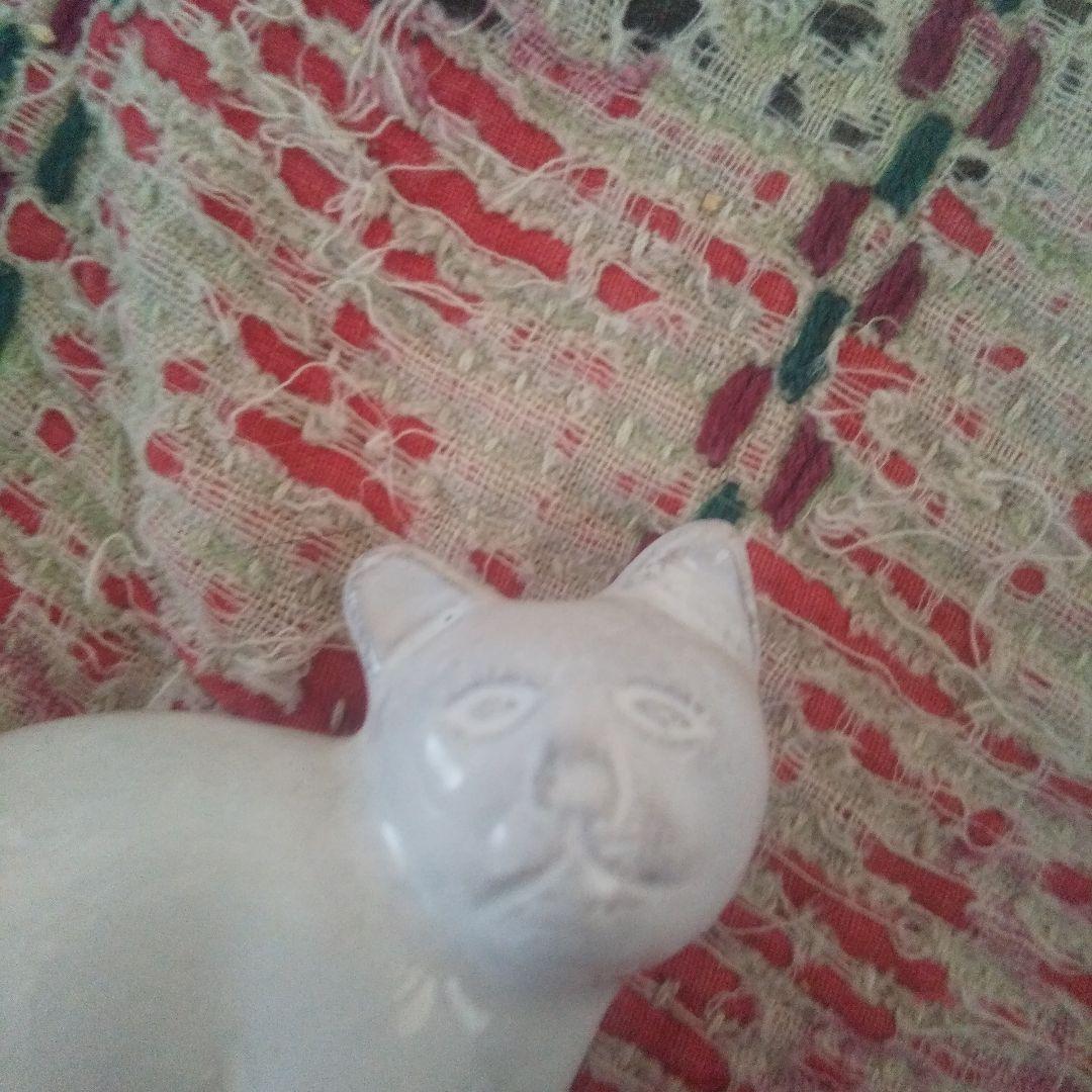 アスティエドゥヴィラット陶器 猫 白 インセンスホルダー MinouCat