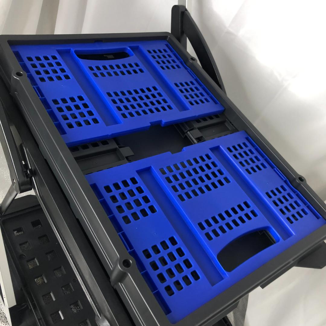 折りたたみ式カート ショッピングカート ダブルレイヤートローリー/ヤS3101