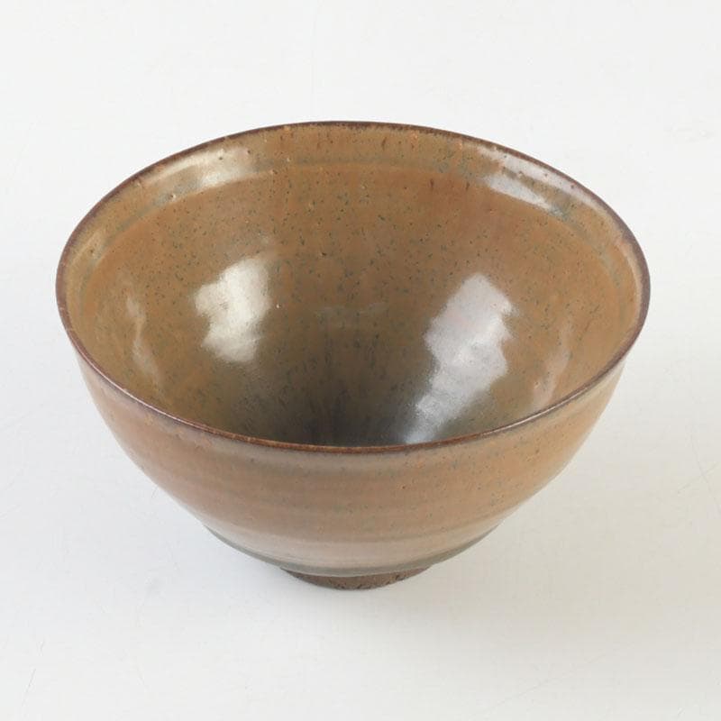 茶道具　飴釉　天目茶碗　仕覆付　裏千家十五代鵬雲斎極め箱　M　9785